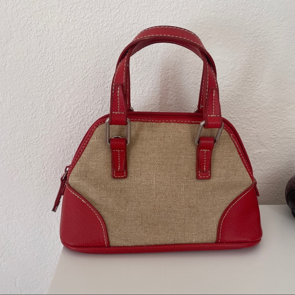 Vintage Anne Klein Red Mini Hand Bag Purse